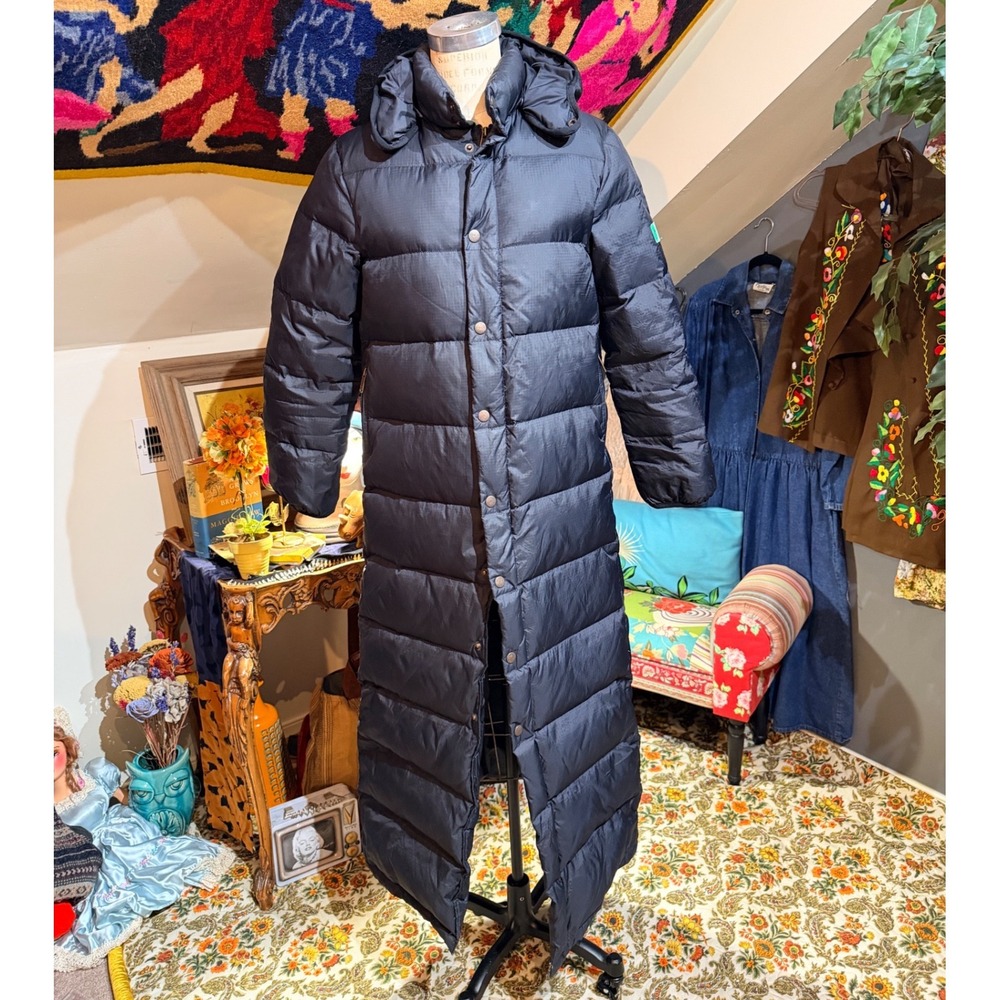Diesel Y2K Long 100% Down Puffer Coat‎ Hooded Full Zip Black - Size M